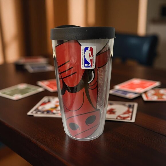 Tervis 16 oz Travel Tumbler – Chicago Bulls | NBA Official Licensed Mug with Lid - Picture 2 of 4